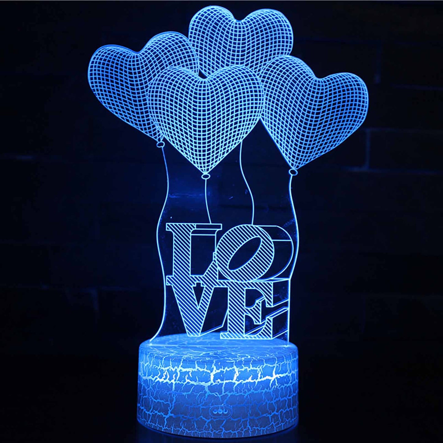 Luminous Love 3D Heart Illusion Lamp