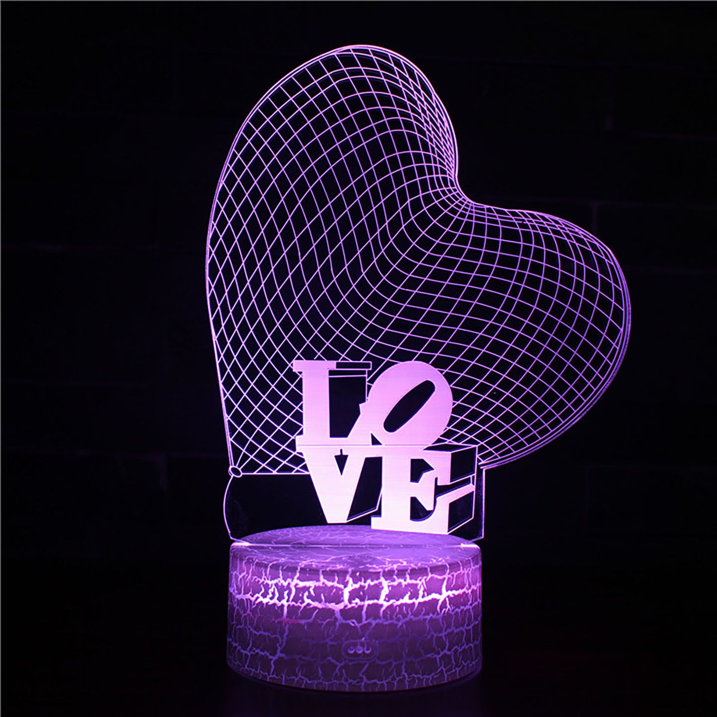 Luminous Love 3D Heart Illusion Lamp