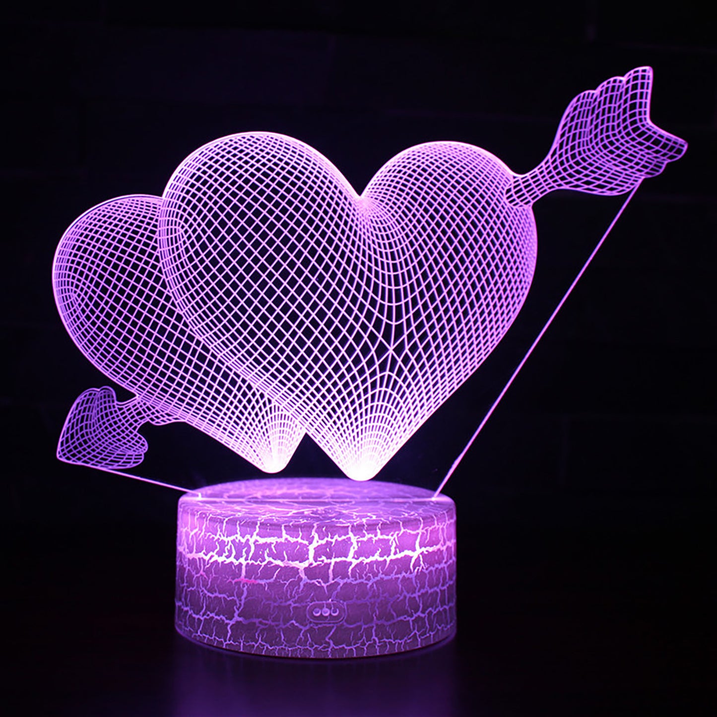 Luminous Love 3D Heart Illusion Lamp