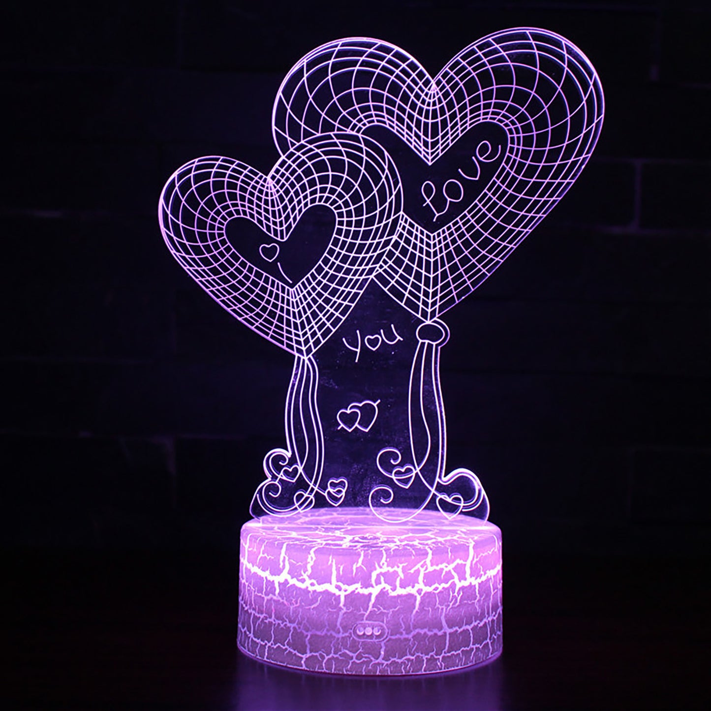 Luminous Love 3D Heart Illusion Lamp