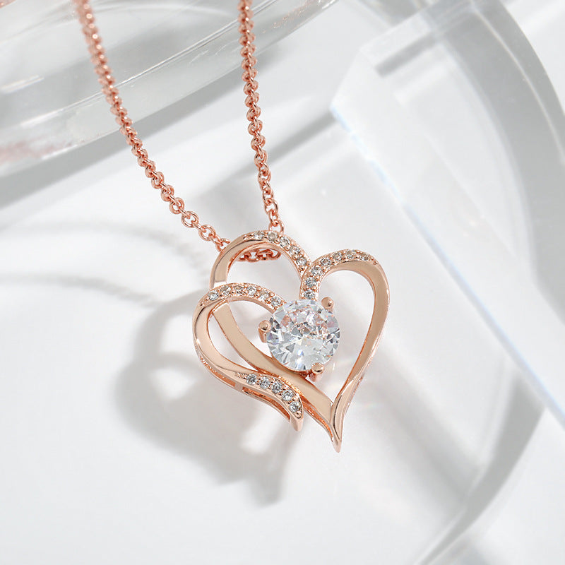 Twin Hearts Diamond Accent Pendant