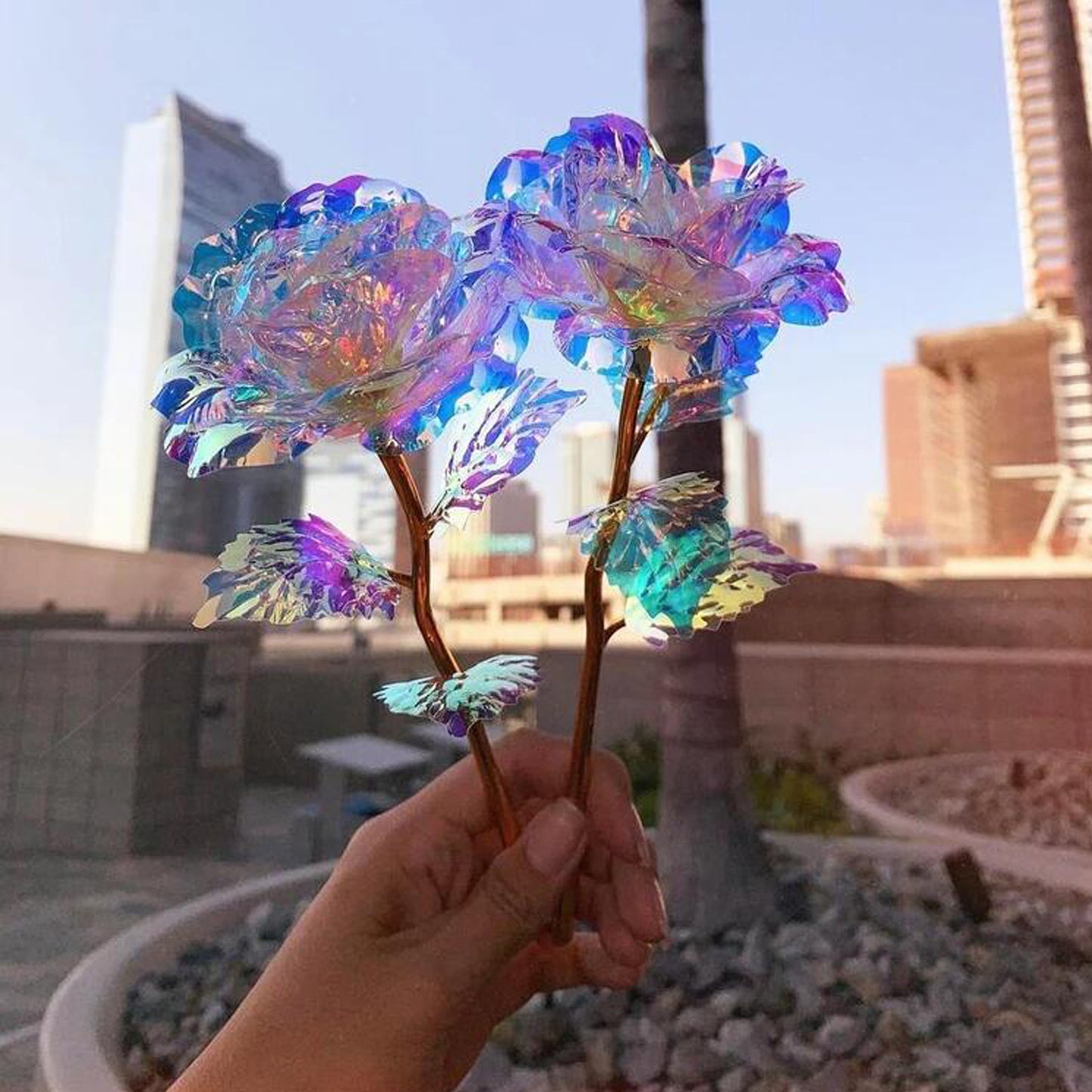 Iridescent Crystal Rose Bouquet