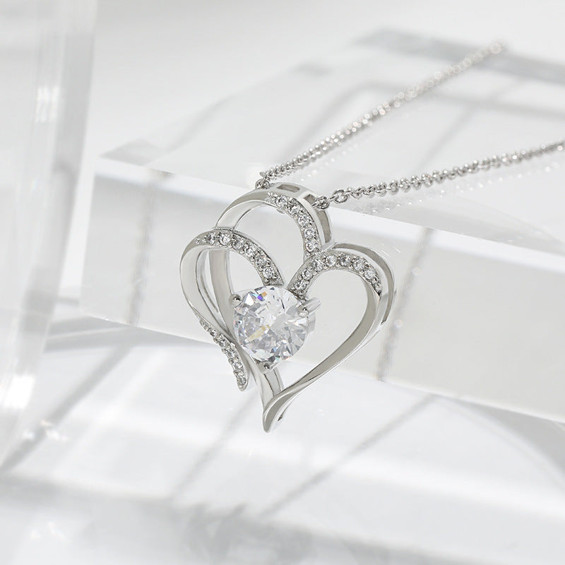 Twin Hearts Diamond Accent Pendant